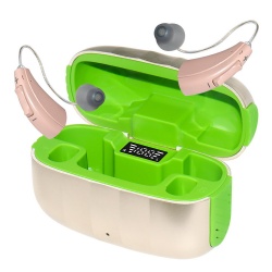 EMAIYOI Digital Hearing Aid for Seniors & Adults with Hearing Loss -OTC Hearing Aid Multi-Channel, Sound Quality Restoration Intelligent Noise Reduction  Electronic Drying Function Charging Case Standby 80+hours Comfortable Wearing  (Skin Color)