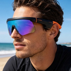 glasses Sunglasses - Running, Baseball & Golf Shield fit, hydrophilic nose pad. For running, baseball, golf, cycling & pickleball